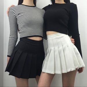 American Apparel 2010s black Tumblr Tennis Skirt